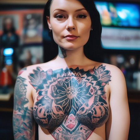 Женщина с татуировками