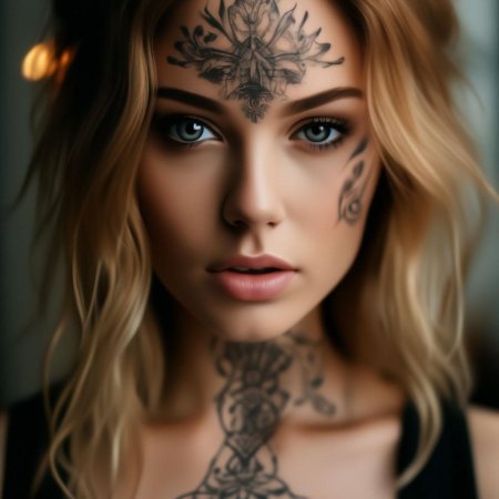 Красивые тату на лице