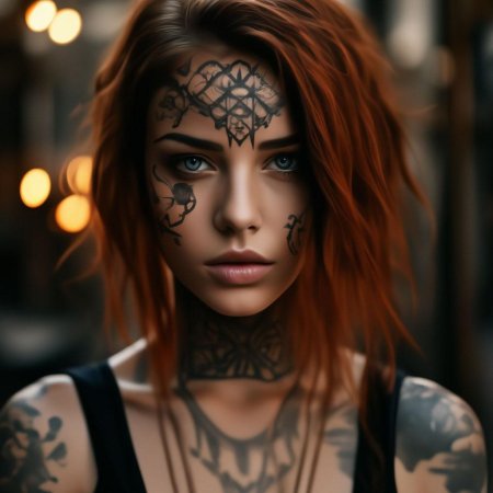Татуировки на лице у девушек