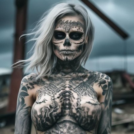 Девушка скелет