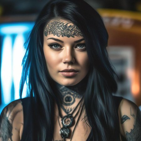 Тату на лице