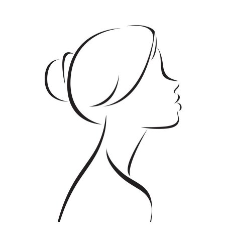 Силуэт лица девушки