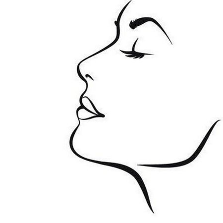 Очертания женского лица