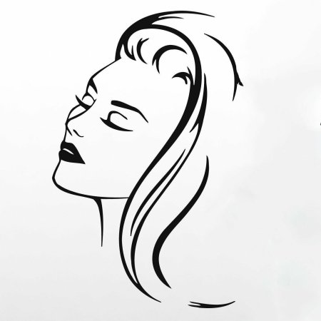 Контур женского лица