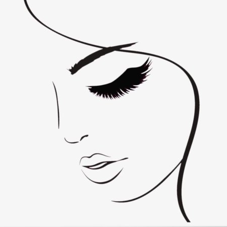 Контур лица девушки