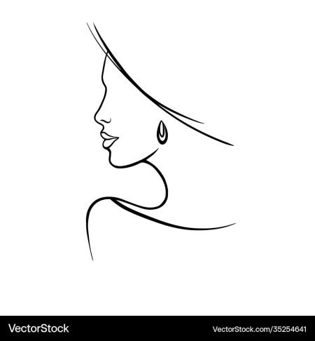 Силуэт лица девушки