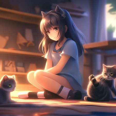 Кошка девушка