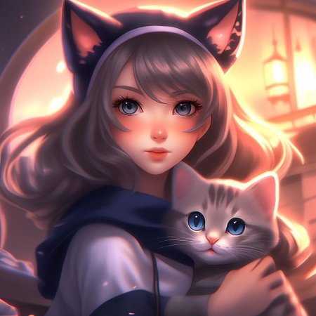 Девочка кошка