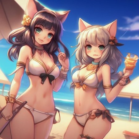 Девушка кошка