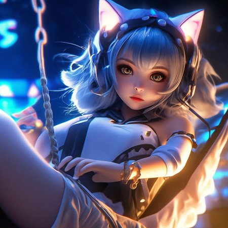 Раскраски аниме кошки