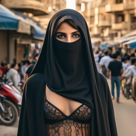 Девушка в парандже красивое