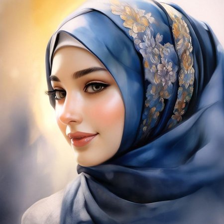 Покрытая девушка мусульманка