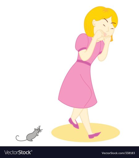 Испуганная девушка мультяшная