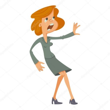 Испуганная женщина вектор