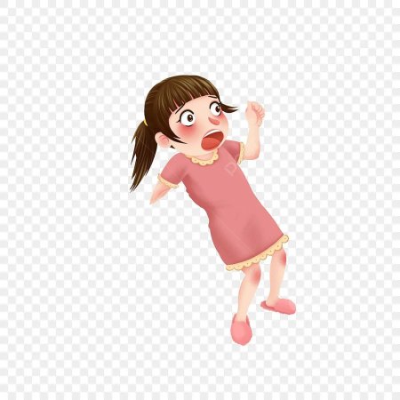 Девочка испугалась рисунок