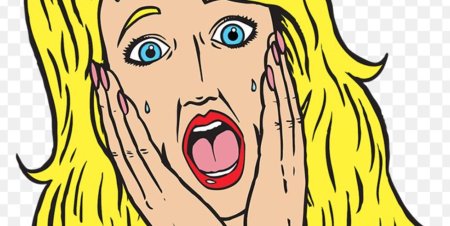 Испуганная девушка рисунок