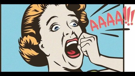 Испуганная женщина вектор