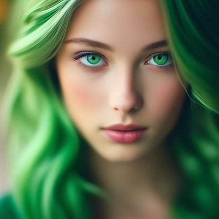 Зеленые глаза девушки