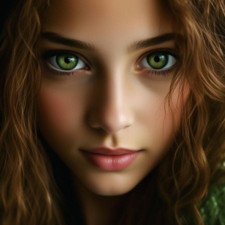 Красивая девушка с зелеными глазами