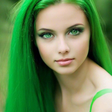 Зеленый цвет волос