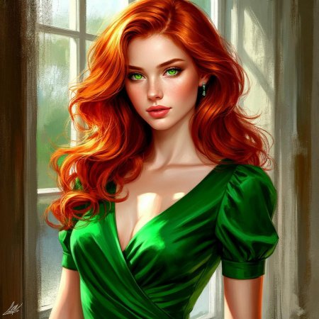 Рыжеволосые с зелеными глазами
