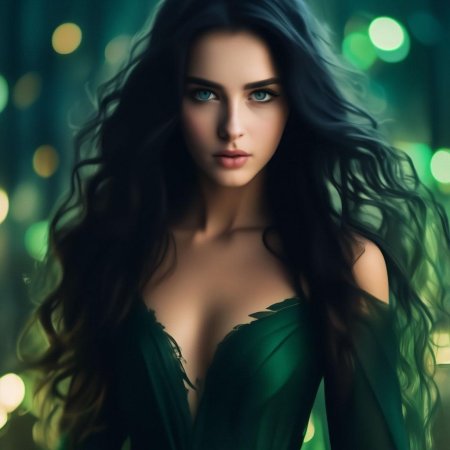 Красивая девушка с темными волосами