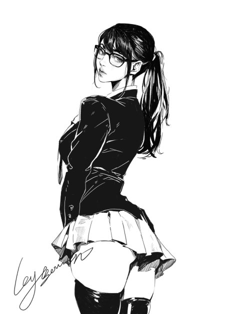 Девушка в очках арт