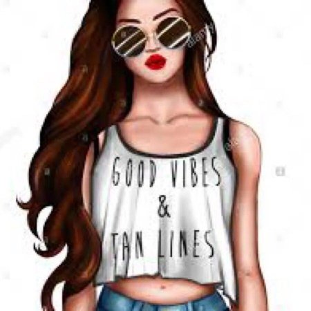 Нарисованная девушка в очках