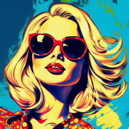 Девушка поп арт