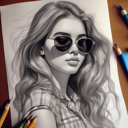 Рисунки красивых девушек