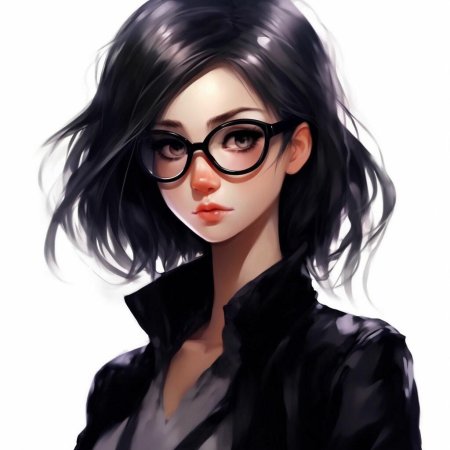 Аниме девочка в очках
