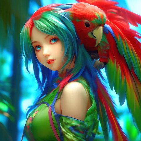 Тропические попугаи