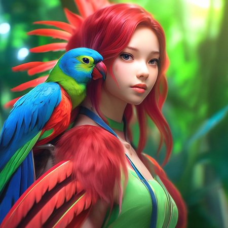 Тропический попугай