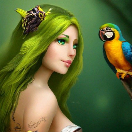 Попугай девочка