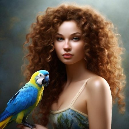 Кудрявая девушка