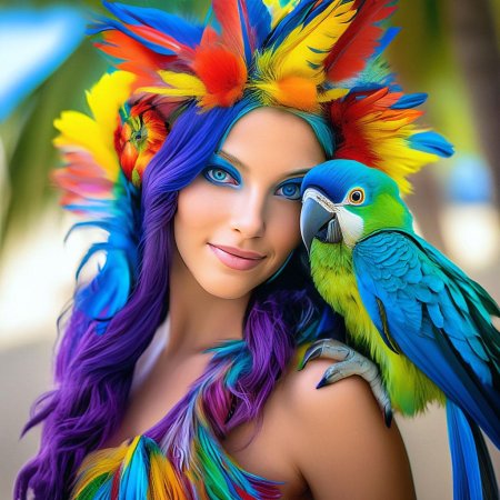 Яркие попугаи