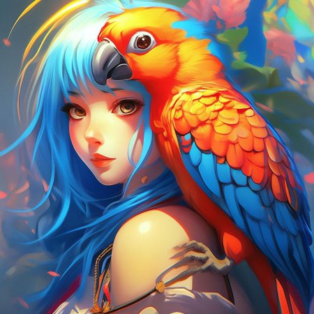 Попугай арт