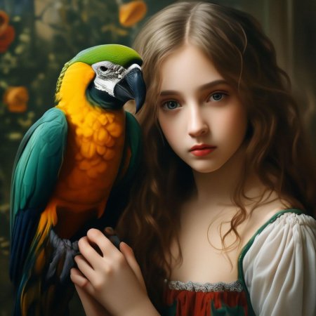 Попугай арт