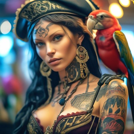 Девушка с татуировками