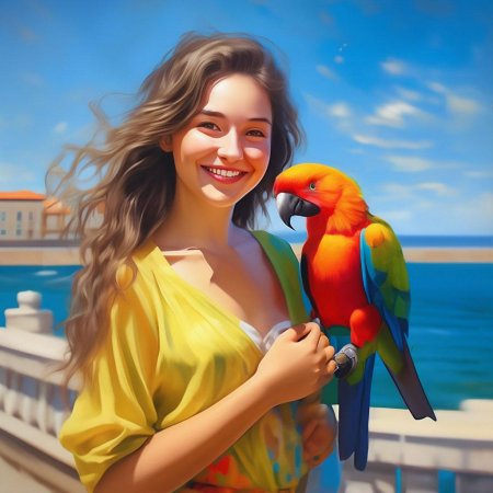 Красочная девушка