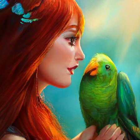 Попугай красивый
