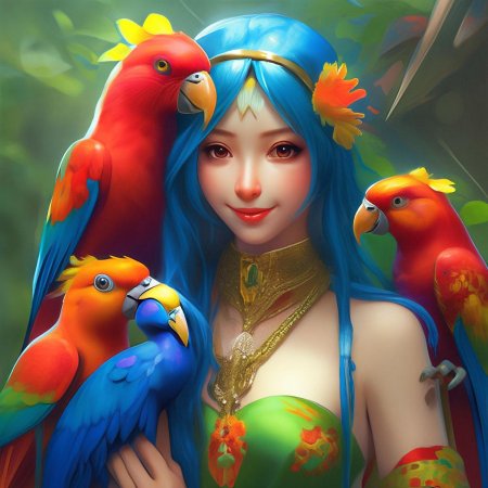 Попугай арт