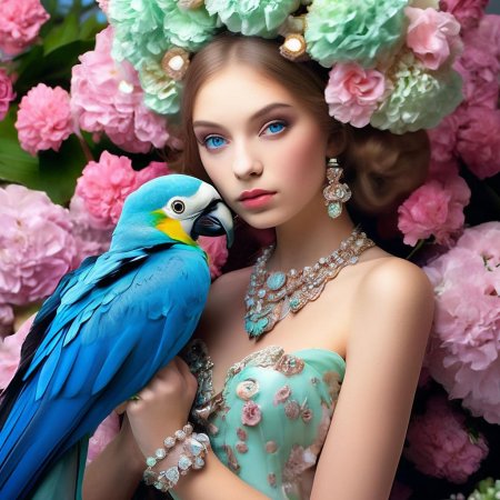 Девушка павлин