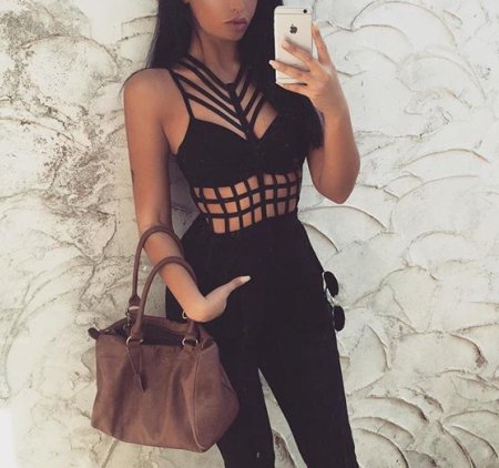 Комбинезон с повязкой на поясе