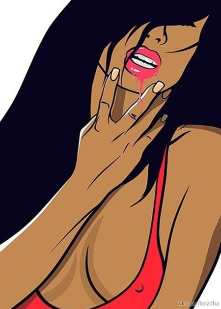 Мультяшная брюнетка