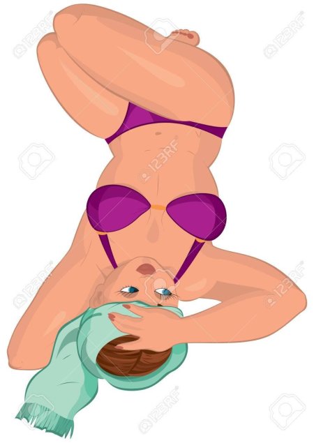 Карикатура женщина моет полы