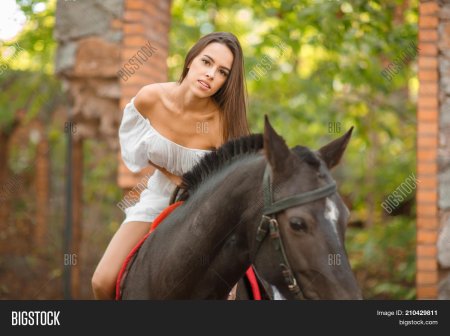 Лошадь и беременная женщина