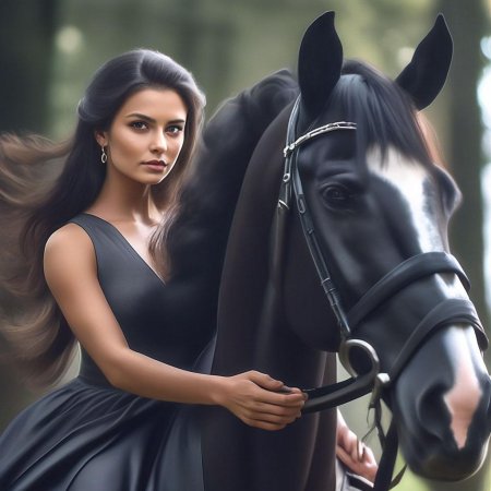 Девушка лошадь