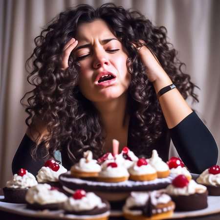 Девушка с тортом