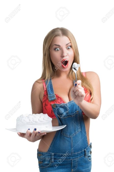 Girl eating cake